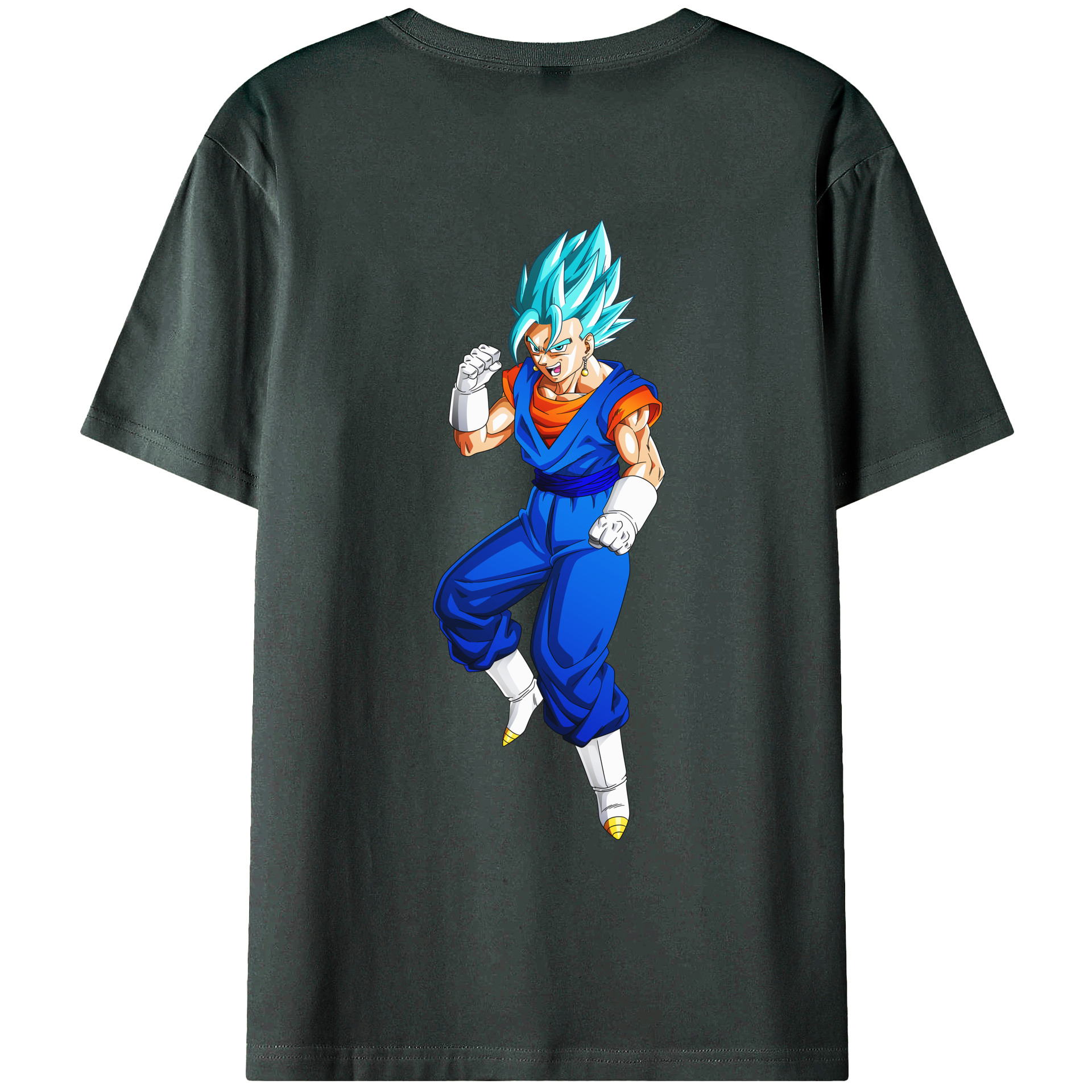 （画像用） ドラゴンボール ベジット DRAGON BALL Vegetto 綿100％ メンズ半袖Tシャツ（バックプリント） 通気性